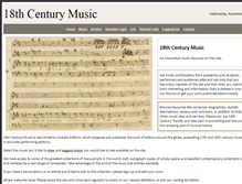 Tablet Screenshot of 18thcenturymusic.com